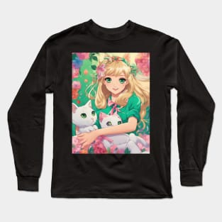 Anime girl grand adventure Cat's Eye Life Style Long Sleeve T-Shirt